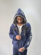 Campera Reversible Fur "Voynich" (Marino x Gris) - M.V.