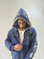 Campera Reversible Fur "Voynich" (Marino x Gris) - M.V.