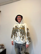 Hoodie "Nudos de Archibald" (Blanco/Crema) - M.V.