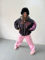 Campera Reversible Fur "Voynich" (Rosa x Negro) - M.V.