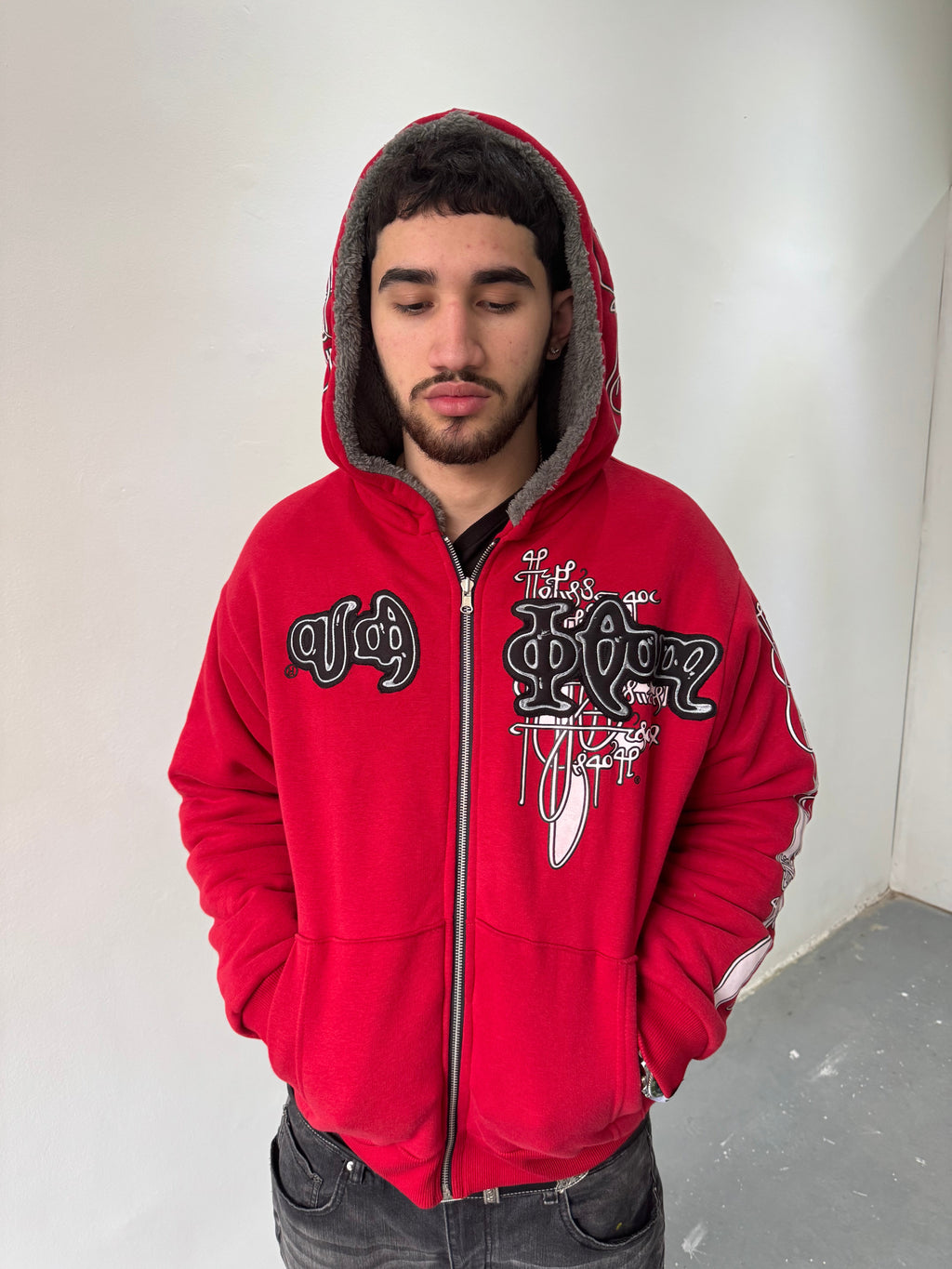 Campera Reversible Fur "Voynich" (Rojo) - M.V.