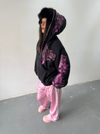Campera Reversible Fur "Voynich" (Rosa x Negro) - M.V.
