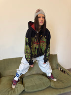 Hoodie "Nudos de Archibald" (Negro x Rojo) - M.V.