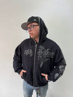 Campera Reversible Fur "Voynich" (Negro x Gris) - M.V.