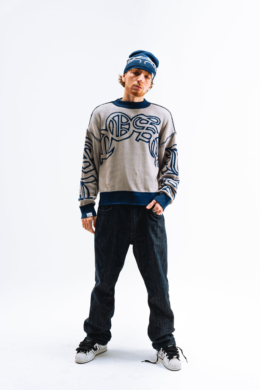 Sweater Reversible "SLEPAK" (Azul x Gris)