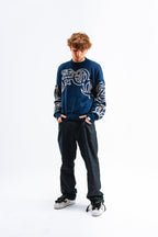 Sweater Reversible "SLEPAK" (Azul x Gris)