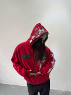 Campera Reversible Fur "Voynich" (Rojo) - M.V.