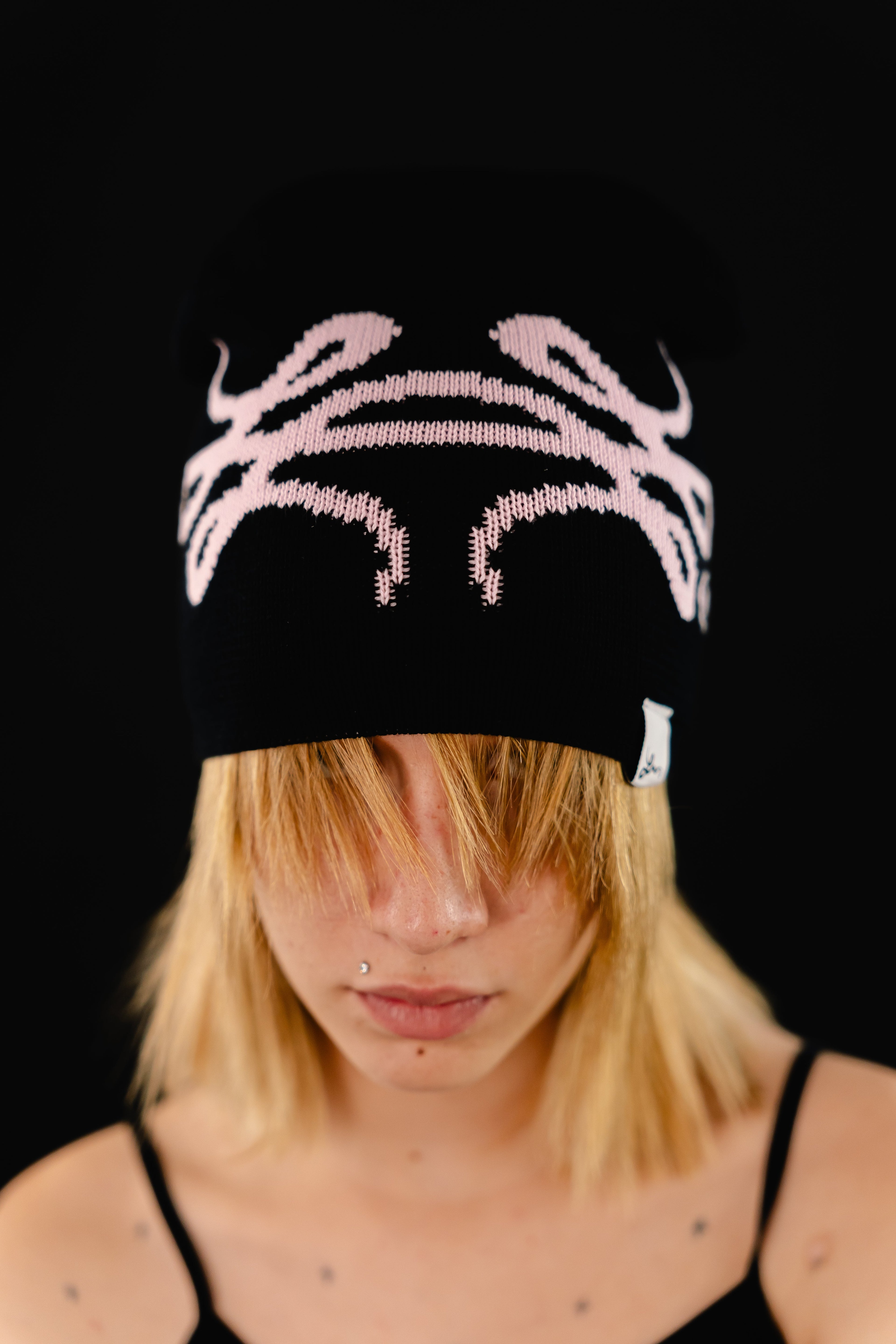 Benie Reversible (Negro x Rosa)