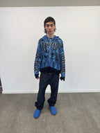 Full Zip Hoodie Tejido "Knox" (Azul)