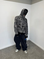 Full Zip Hoodie Tejido "Knox" (Negro)