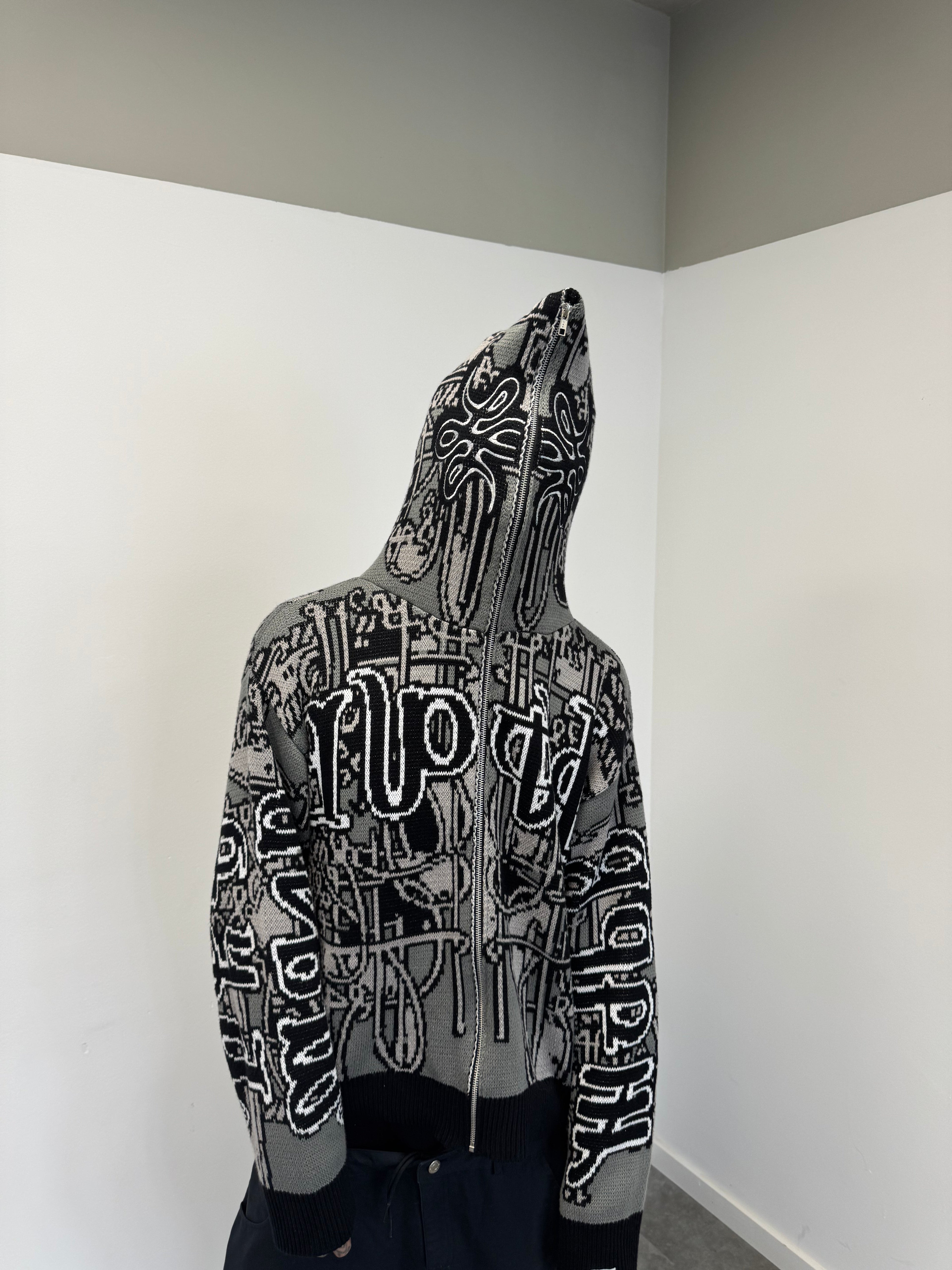 Full Zip Hoodie Tejido "Knox" (Negro)