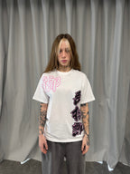 Remera "Oriental" (Blanco Rosa)
