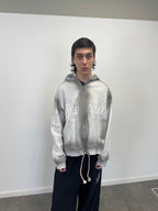Zip Hoodie "Lengua Eslava" (Gris Washed)