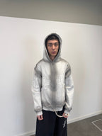 Zip Hoodie "Lengua Eslava" (Gris Washed)