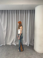 Jean "Nudos de Archibald" (Azul Washed Verde)