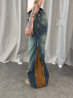 Jean "Nudos de Archibald" (Azul Washed Verde)