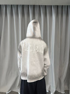 Zip Hoodie "Lengua Eslava" (Gris Washed)