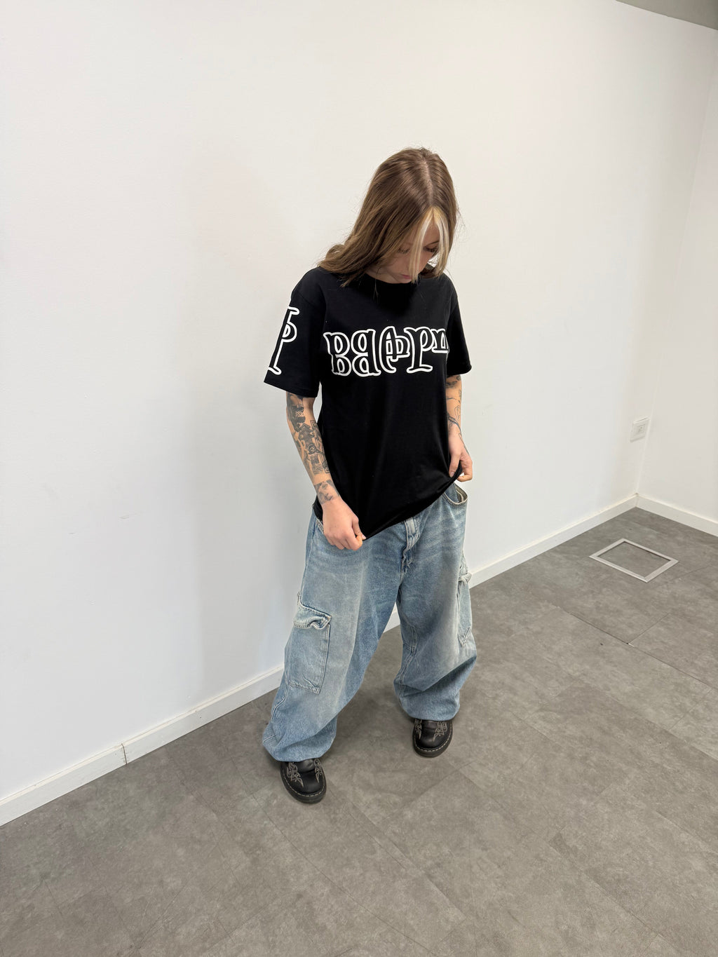 Remera "Lengua Eslava" (Negro)