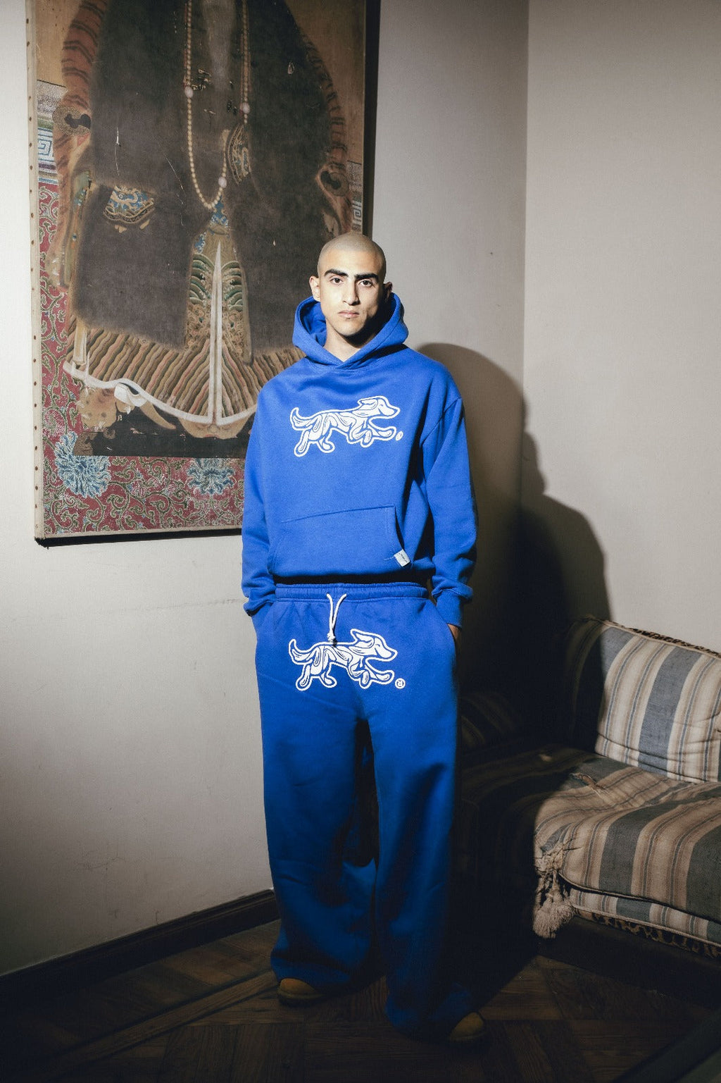 Pantalon Felpa Bossio x Tranca (Azul)