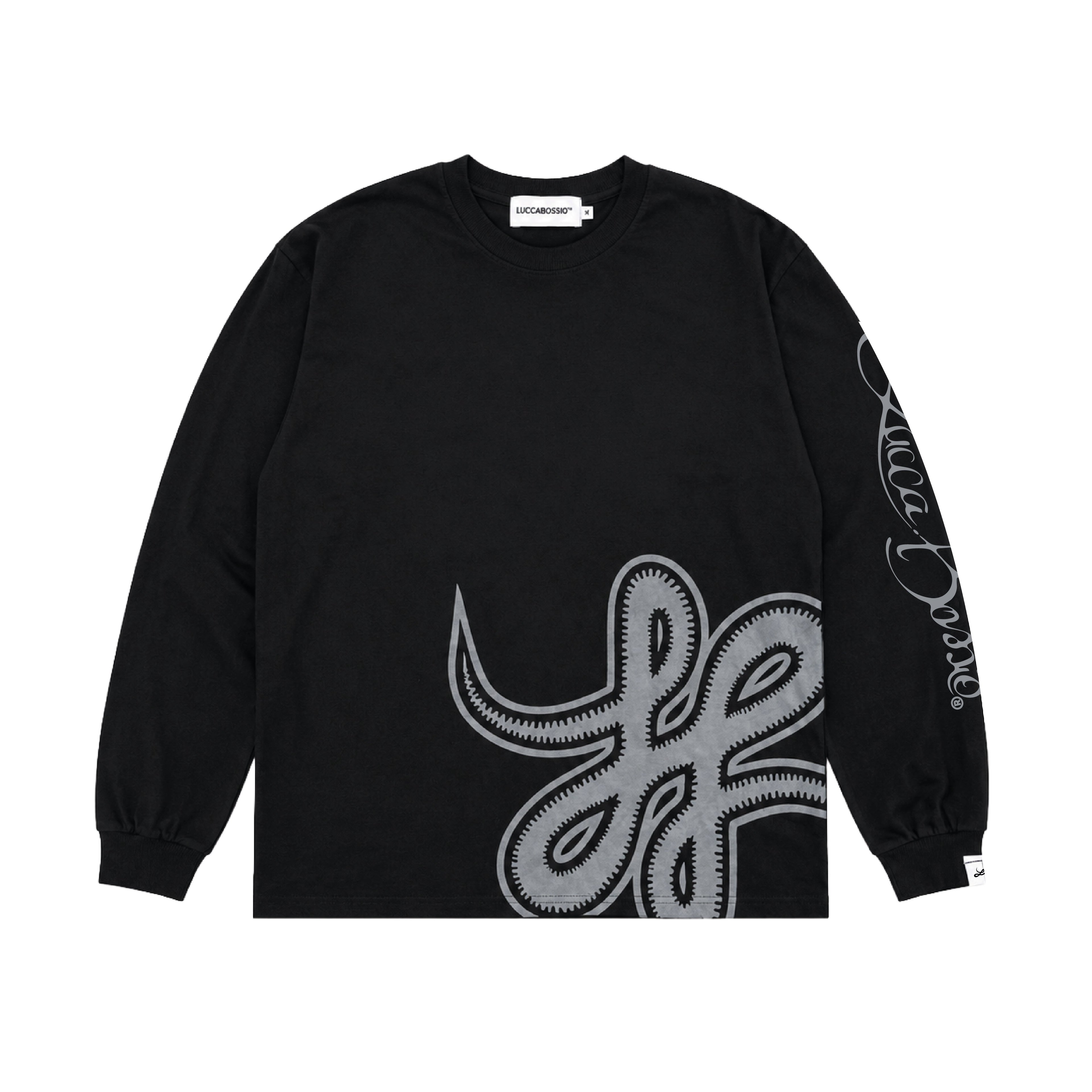Remera Manga Larga "BiGrama" (Negro)