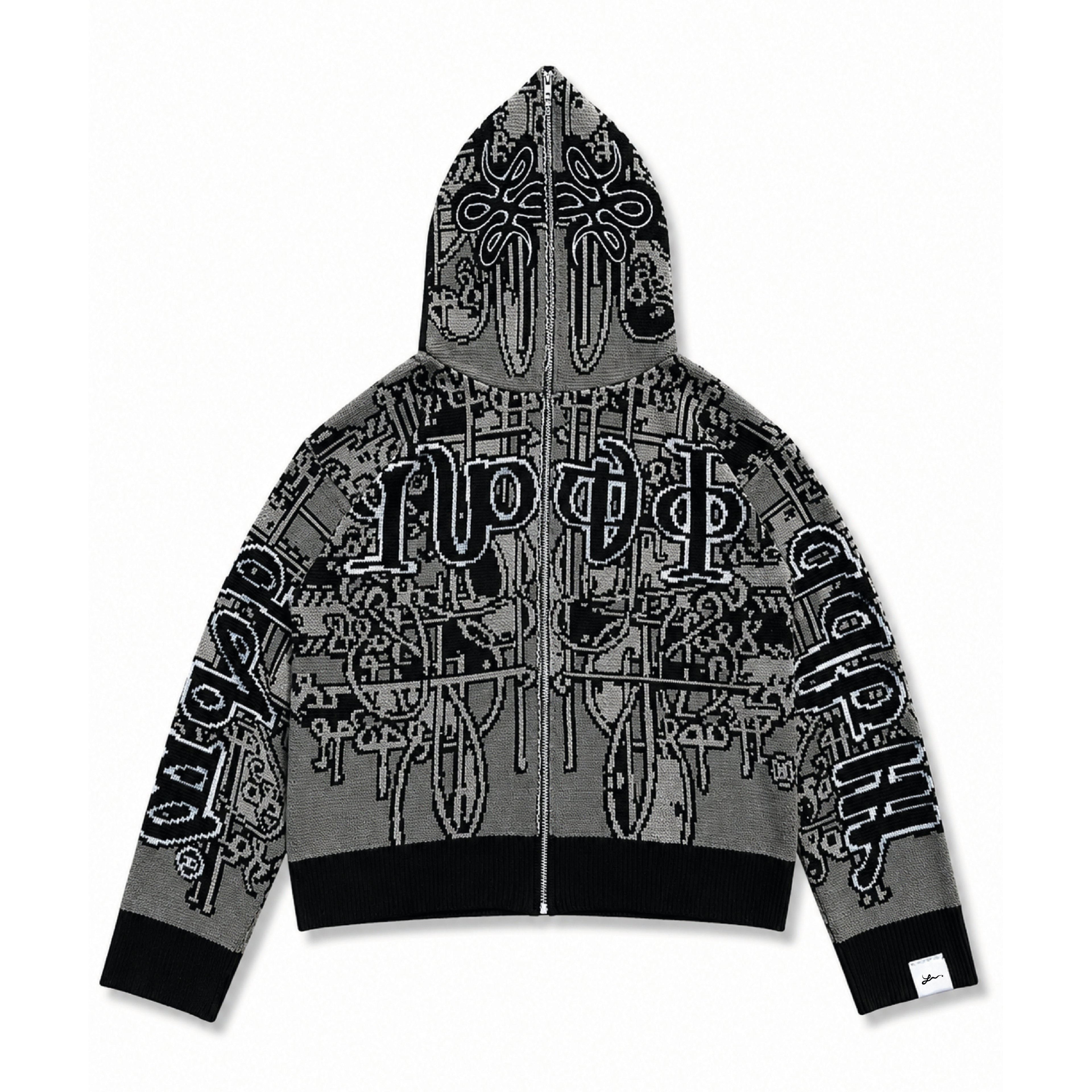Full Zip Hoodie Tejido "Knox" (Negro)
