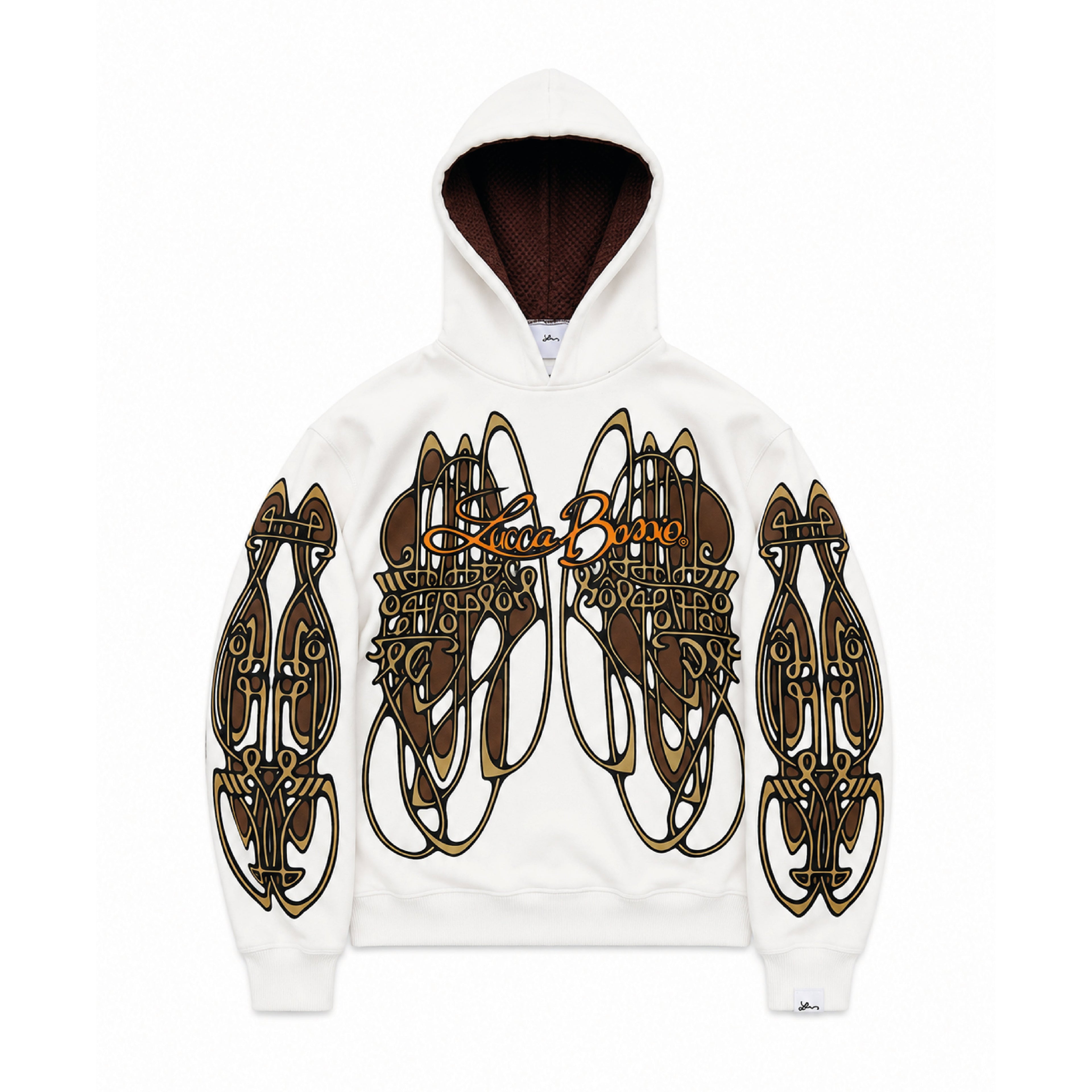 Hoodie "Nudos de Archibald" (Blanco/Crema) - M.V.