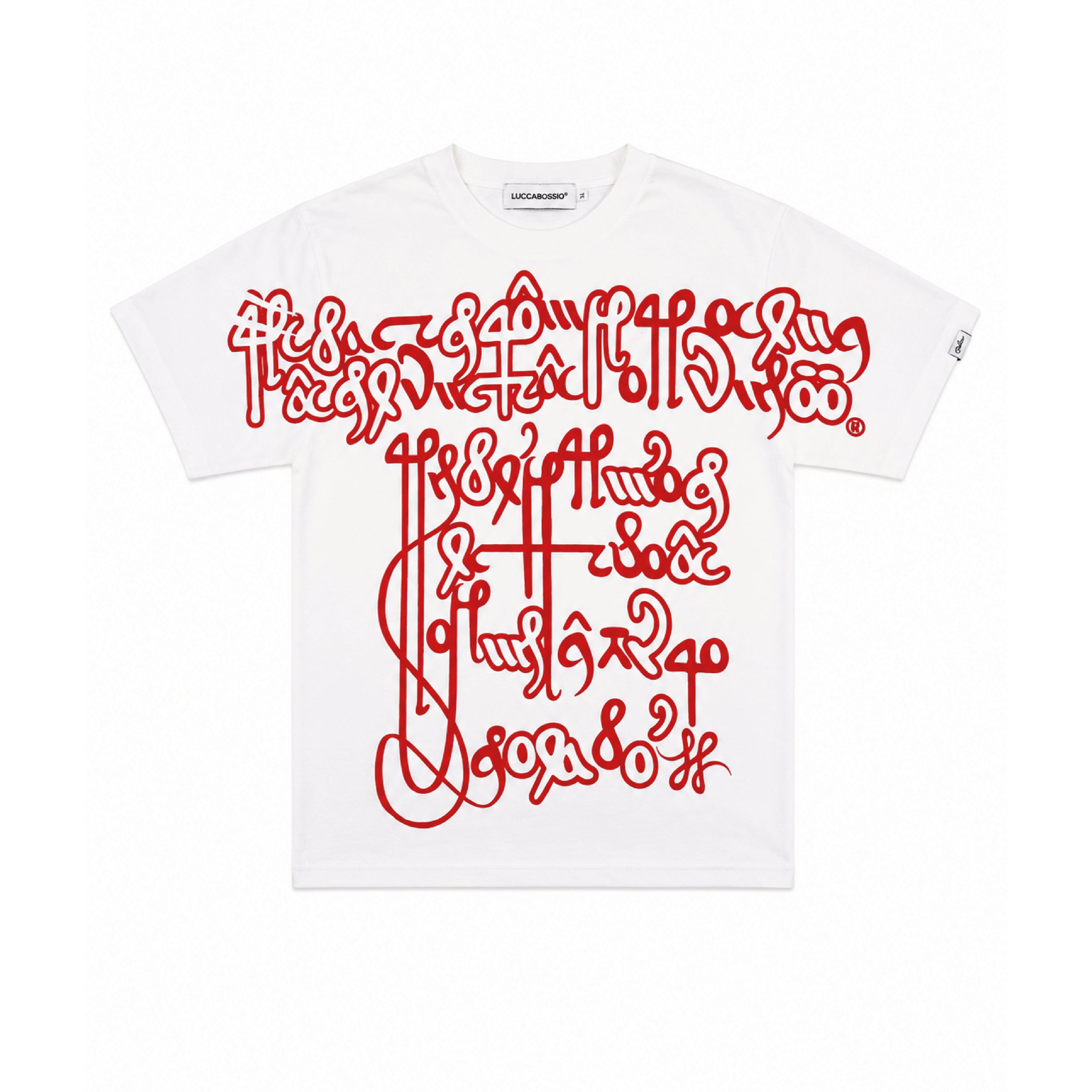 Remera Full Print "Escrituras" (Blanca) - M.V.