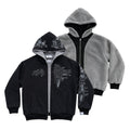 Campera Reversible Fur "Voynich" (Negro x Gris) - M.V.