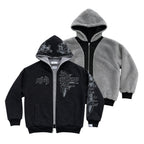 Campera Reversible Fur "Voynich" (Negro x Gris) - M.V.